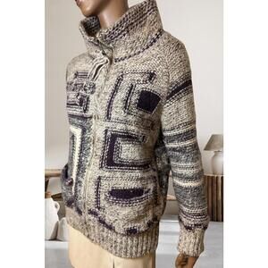 Wilfred Geometric Pattern Cardigan Alpaca Wool Blend Cardigan Wilfred size S